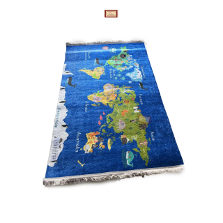 Tapis CARTE DU MONDE pour chambre enfant