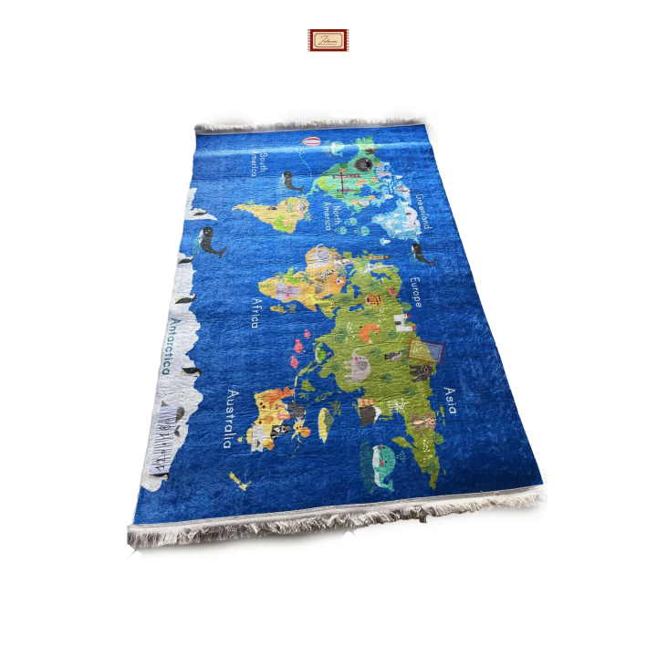 Tapis CARTE DU MONDE pour chambre enfant